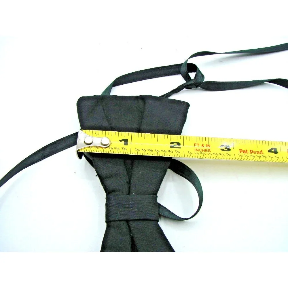 Bowtie Ribbon Necktie Black Adjustable Uniform Catering Restaurant Special Event